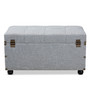 Flynn Modern Transitional Grey Fabric Upholstered 2-Drawer Storage Trunk Ottoman JY19A416-Grey-Otto By Baxton Studio