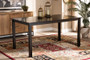 Eveline Modern and Contemporary Espresso Brown Finished Rectangular Wood Dining Table RH7008T-Dark Brown-DT By Baxton Studio