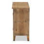 Clement Rustic Transitional Medium Oak Finished 2-Door Wood Spindle Accent Storage Cabinet LD19A005-Medium Oak-Cabinet By Baxton Studio
