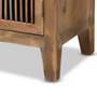 Clement Rustic Transitional Medium Oak Finished 2-Door Wood Spindle Accent Storage Cabinet LD19A005-Medium Oak-Cabinet By Baxton Studio