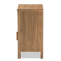 Clement Rustic Transitional Medium Oak Finished 1-Door and 1-Drawer Wood Spindle Nightstand LD19A008-Medium Oak-NS By Baxton Studio