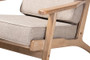 Sigrid Mid-Century Modern Light Grey Fabric Upholstered Antique Oak Finished 2-Piece Wood Armchair and Ottoman Set Sigrid-Light Grey/Antique Oak-2PC Set By Baxton Studio