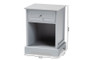 Chase Modern Transitional Light Grey Finished 1-Drawer Wood Nightstand SR161050-Light Grey-NS By Baxton Studio