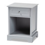 Chase Modern Transitional Light Grey Finished 1-Drawer Wood Nightstand SR161050-Light Grey-NS By Baxton Studio