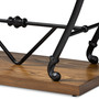 Leigh Vintage Rustic Industrial Distressed Wood and Black Metal Finished Entryway Console Table YLX-9096 By Baxton Studio