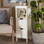 Reuben Cottage and Farmhouse White Finished 2-Drawer Wood Storage Cabinet SR1801195-White-Cabinet By Baxton Studio