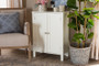 Thelma Cottage and Farmhouse White Finished 2-door Wood Multipurpose Storage Cabinet SR1801045-White-Cabinet By Baxton Studio