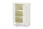 Thelma Cottage and Farmhouse White Finished 2-door Wood Multipurpose Storage Cabinet SR1801045-White-Cabinet By Baxton Studio