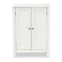 Thelma Cottage and Farmhouse White Finished 2-door Wood Multipurpose Storage Cabinet SR1801045-White-Cabinet By Baxton Studio