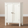 Thelma Cottage and Farmhouse White Finished 2-door Wood Multipurpose Storage Cabinet SR1801045-White-Cabinet By Baxton Studio