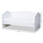 Neves Cottage Farmhouse White Finished Wood Twin Size Daybed Neves-White-Daybed By Baxton Studio