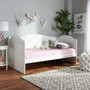 Neves Cottage Farmhouse White Finished Wood Twin Size Daybed Neves-White-Daybed By Baxton Studio