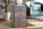 Amandine Vintage Rustic French Inspired Multicolor Finished Wood 4-Drawer Accent Storage Chest SJ14512-Multi-4DW-Chest By Baxton Studio