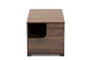 Connor Modern and Contemporary Walnut Brown Finished 2-Door Cat Litter Box Cover House SECHC150110WI-Columbia-Cat House By Baxton Studio