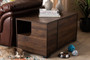 Connor Modern and Contemporary Walnut Brown Finished 2-Door Cat Litter Box Cover House SECHC150110WI-Columbia-Cat House By Baxton Studio