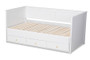 Thomas Classic and Traditional White Finished Wood Expandable Twin Size to King Size Daybed with Storage Drawers MG0032-White-3DW-Daybed By Baxton Studio