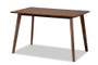Britte Mid-Century Modern Transitional Walnut Brown Finished Rectangular Wood Dining Table  Fiesta-Walnut-Rectangle DT By Baxton Studio
