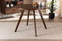 Alana Mid-Century Modern Transitional Walnut Brown Finished Round Wood Dining Table Hexa-Walnut-Round DT By Baxton Studio