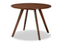 Alana Mid-Century Modern Transitional Walnut Brown Finished Round Wood Dining Table Hexa-Walnut-Round DT By Baxton Studio