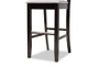 Jason Modern and Contemporary Grey Fabric Upholstered and Espresso Brown Finished Wood 2-Piece Bar Stool Set RH317B-Grey/Dark Brown-BS By Baxton Studio