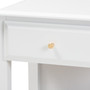 Naomi Classic and Transitional White Finished Wood 1-Drawer Bedroom Nightstand MG0038-White-NS By Baxton Studio