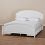 Elise Classic and Traditional Transitional White Finished Wood Full Size Storage Platform Bed MG0038-White-Full By Baxton Studio