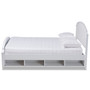 Elise Classic and Traditional Transitional White Finished Wood Queen Size Storage Platform Bed MG0038-White-Queen By Baxton Studio