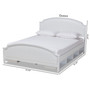Elise Classic and Traditional Transitional White Finished Wood Queen Size Storage Platform Bed MG0038-White-Queen By Baxton Studio