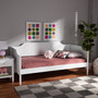 Alya Classic Traditional Farmhouse White Finished Wood Twin Size Daybed  MG0016-1-White-Daybed By Baxton Studio
