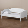 Alya Classic Traditional Farmhouse White Finished Wood Twin Size Daybed  MG0016-1-White-Daybed By Baxton Studio