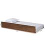 Midori Modern and Contemporary Transitional Walnut Brown Finished Wood Twin Size Trundle Bed MG0046-1-Walnut-Trundle By Baxton Studio
