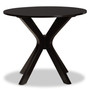 Kenji Modern and Contemporary Dark Brown Finished 35-Inch-Wide Round Wood Dining Table RH7208T-Dark Brown-35-IN-DT By Baxton Studio