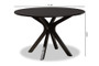 Kenji Modern and Contemporary Dark Brown Finished 48-Inch-Wide Round Wood Dining Table RH7208T-Dark Brown-48-IN-DT By Baxton Studio