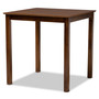 Lenoir Modern and Contemporary Walnut Brown Finished Wood Counter Height Pub Table RH7070T-Walnut-PT By Baxton Studio