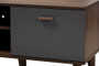 Moina Mid-Century Modern Two-Tone Walnut Brown and Grey Finished Wood TV Stand SE TV90810WI-Columbia/Dark Grey-TV Stand By Baxton Studio
