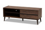 Suli Mid-Century Modern Walnut Brown Finished Wood TV Stand SE TV90820WI-Columbia-TV Stand By Baxton Studio