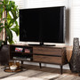 Suli Mid-Century Modern Walnut Brown Finished Wood TV Stand SE TV90820WI-Columbia-TV Stand By Baxton Studio