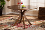 Kenji Modern and Contemporary Walnut Brown Finished 48-Inch-Wide Round Wood Dining Table RH7208T-Walnut-48-IN-DT By Baxton Studio