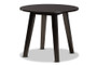 Ela Modern and Contemporary Dark Brown Finished 35-Inch-Wide Round Wood Dining Table RH7230T-Dark Brown-35-IN-DT By Baxton Studio