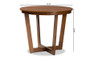 Alayna Modern and Contemporary Walnut Brown Finished 35-Inch-Wide Round Wood Dining Table RH7048T-Walnut-35-IN-DT By Baxton Studio