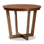 Alayna Modern and Contemporary Walnut Brown Finished 35-Inch-Wide Round Wood Dining Table RH7048T-Walnut-35-IN-DT By Baxton Studio