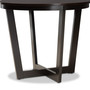 Alayna Modern and Contemporary Dark Brown Finished 35-Inch-Wide Round Wood Dining Table RH7048T-Dark Brown-35-IN-DT By Baxton Studio