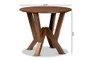 Irene Modern and Contemporary Walnut Brown Finished 35-Inch-Wide Round Wood Dining Table RH7231T-Walnut-35-IN-DT By Baxton Studio