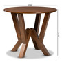 Irene Modern and Contemporary Walnut Brown Finished 35-Inch-Wide Round Wood Dining Table RH7231T-Walnut-35-IN-DT By Baxton Studio