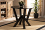 Irene Modern and Contemporary Dark Brown Finished 35-Inch-Wide Round Wood Dining Table RH7231T-Dark Brown-35-IN-DT By Baxton Studio