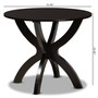 Tilde Modern and Contemporary Dark Brown Finished 35-Inch-Wide Round Wood Dining Table RH7232T-Dark Brown-35-IN-DT By Baxton Studio