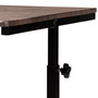 Anisa Modern and Industrial Walnut Finished Wood and Black Metal Height Adjustable Desk LY-N0747-Desk By Baxton Studio