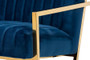 Janelle Luxe and Glam Royal Blue Velvet Fabric Upholstered and Gold Finished Living Room Accent Chair TSF-7754D-Royal Blue/Gold-CC By Baxton Studio