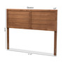 Seren Mid-Century Modern Walnut Brown Finished Wood Queen Size Headboard MG97093-Ash Walnut-HB-Queen By Baxton Studio