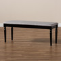 Giovanni Modern and Contemporary Grey Fabric Upholstered and Dark Brown Finished Wood Dining Bench  RH038-Grey/Dark Brown-Dining Bench By Baxton Studio